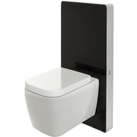 Hudson Reed - Milton - Wand-WC inkl. Sanitärmodul mit Sensor-Spülung h 1000mm Schwarz von HUDSON REED
