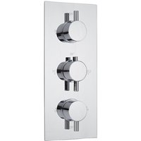 Moderne Triple Duscharmatur mit Funktionswechsler runde Griffe Unterputz - Como von HUDSON REED