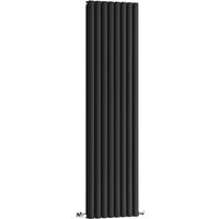 Revive - Design Heizkörper (Vertikal) 1780mm x 472mm (Doppellagig) in Schwarz - Hudson Reed von HUDSON REED
