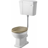 Richmond - 2-teilige Keramik-Toilette mit nostalgischem Design und erhöhtem Spülkasten - wc Sitz in Eiche - Hudson Reed von HUDSON REED