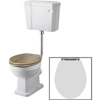 Richmond - 2-teilige Keramik-Toilette mit nostalgischem Design und erhöhtem Spülkasten - wc Sitz in Weiß - Hudson Reed von HUDSON REED