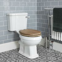 Hudson Reed - Richmond - 2-teilige Keramik-Toilette mit nostalgischem Design - wc Sitz in Eiche von HUDSON REED