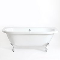 Richmond - Freistehende Badewanne 1730 mm aus Acryl in Weiß mit Greiffüßen in Weiß - Hudson Reed von HUDSON REED