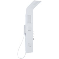 Hudson Reed - Stamford - Duschpaneel mit Regal & Düsen&44 3 Funktionen in Weiß von HUDSON REED