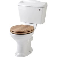 Traditionelles wc inkl. Toilettensitz aus Holz Walnuss und Spülkasten von HUDSON REED