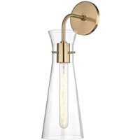 Anya 1 Licht Wandleuchte Messing, Glas von HUDSON VALLEY LIGHTING