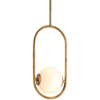 Everley 1 Pendelleuchte Vintage Messing, Glas von HUDSON VALLEY LIGHTING