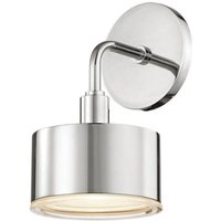 Nora 1 Light Wandleuchte Nickel poliert, Glas von HUDSON VALLEY LIGHTING