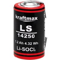 Batterie Kraftmax Lithium LS14250 1/2 AA - Zelle Lötfahne U-Form - 3,6V von HÜCKMANN