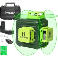 Huepar - 3 x 360 Kreuzlinienlaser mit Litium-Ionen Batterie, Grüner Selbstnivellierenden Drei 360°-Laserlinie, Li-Ionen-Akku mit Ladeanschluss Typ c, Huepar - 3 x 360 Kreuzlinienlaser mit Litium-Ionen Batterie, Grüner Selbstnivellierenden Drei 360°-Laserlinie, Li-Ionen-Akku mit Ladeanschluss Typ c, von HUEPAR