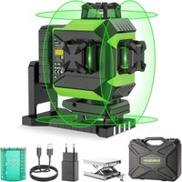 Huepar - 4x360 Kreuzlinienlaser Automatische Nivellierung 4D grünes Licht Kreuzlinie 16 Linien für Fliesen Boden Laser-Werkzeug-2x360 von HUEPAR