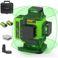 4x360 Kreuzlinienlaser Selbstnivellierend 16 Linien Grüner Strahl 4D Linienlaser Fliesenboden Laserwerkzeug-2 x 360 Horizontale & 2 x 360 Vertikale von HUEPAR