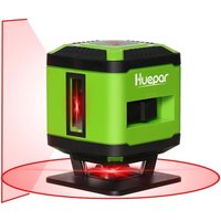 FL360R 1 x 360 Niveau Laser au sol pour Carrelage Pose, Laser à Croix Rouge Auto-nivellement Commutable Ligne Horizontale de 360 degrés, 10m Rayon de von HUEPAR