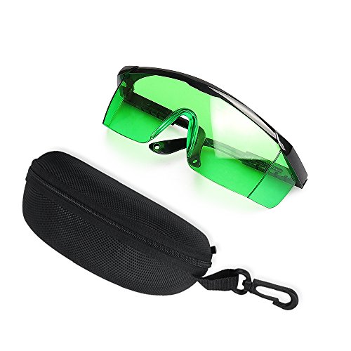 Huepar GL01G Grün Laserlichtbrille - Grün Laserbrille für Grüner Strahl Kreuzlinienlaser, Rotationslaser und Mehrlinienlaser - zur Verbesserung der Sichtbarkeit des Grünen Strahls (inkl. Schutzbox) von Huepar