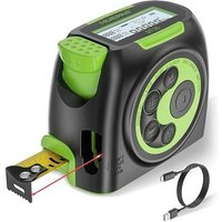 Huepar 2-in-1-Laser-Maßband, 60 m wiederaufladbares Laser-Messgerät und 4,8 m Maßband mit hintergrundbeleuchtetem LCD und beweglichem Haken – Huepar 2-in-1-Laser-Maßband, 60 m wiederaufladbares Laser-Messgerät und 4,8 m Maßband mit hintergrundbeleuchtetem LCD und beweglichem Haken – von HUEPAR