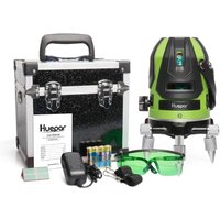 Huepar 6141G Niveau Laser Croix Vert avec Point d'Aplomb, Auto-nivellement Commutable Ligne Horizontale et 4 Lignes Verticales, Laser Level avec base Huepar 6141G Niveau Laser Croix Vert avec Point d'Aplomb, Auto-nivellement Commutable Ligne Horizontale et 4 Lignes Verticales, Laser Level avec base von HUEPAR