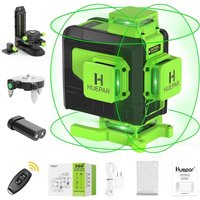 Huepar 904DG 4x360 Laserniveau Selbstnivellierend 16 Linien Grüner Strahlen 4D Kreuzlinien Fliesen Boden Laserwerkzeug-Horizontale & vertikale von HUEPAR
