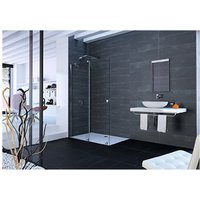 HÜPPE Xtensa pure Walk-In Gleittür 1-teilig, mit festem Segment, von HÜPPE