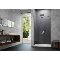 Hüppe - Design pure Viereck Schwingtür mit Nebenteil in Nische, von HÜPPE