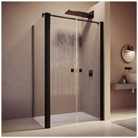 Hüppe - SolvaPro teilgerahmt Viereck Pendeltür für Seitenwand, von HÜPPE