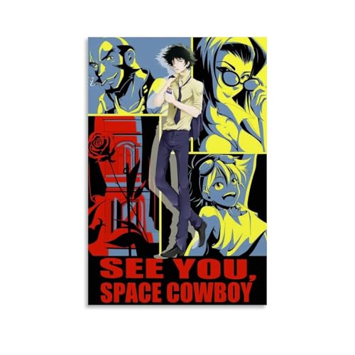 HUERIER Cowboy Bebop Poster für Zimmer, ästhetische Leinwand, Wandkunst, Dekor, Raumleinwand, künstlerisches Schlafzimmer-Poster, 30 x 45 cm, ungerahmter Stil HUERIER Cowboy Bebop Poster für Zimmer, ästhetische Leinwand, Wandkunst, Dekor, Raumleinwand, künstlerisches Schlafzimmer-Poster, 30 x 45 cm, ungerahmter Stil von HUERIER