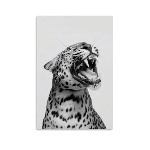 HUERIER Schwarz-weißes Leoparden-Poster für Zimmer, ästhetische Leinwand, Wandkunst, Dekor, Raumleinwand, künstlerisches Schlafzimmer-Poster, 40 x 60 cm, ungerahmter Stil HUERIER Schwarz-weißes Leoparden-Poster für Zimmer, ästhetische Leinwand, Wandkunst, Dekor, Raumleinwand, künstlerisches Schlafzimmer-Poster, 40 x 60 cm, ungerahmter Stil von HUERIER