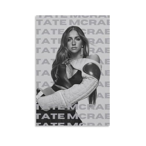 HUERIER Tate McRae Poster für Zimmer ästhetische Leinwand Wandkunst Dekor Raum Leinwand künstlerisches Schlafzimmer Poster 30 x 45 cm (12 x 18 Zoll) ohne Rahmen Stil von HUERIER