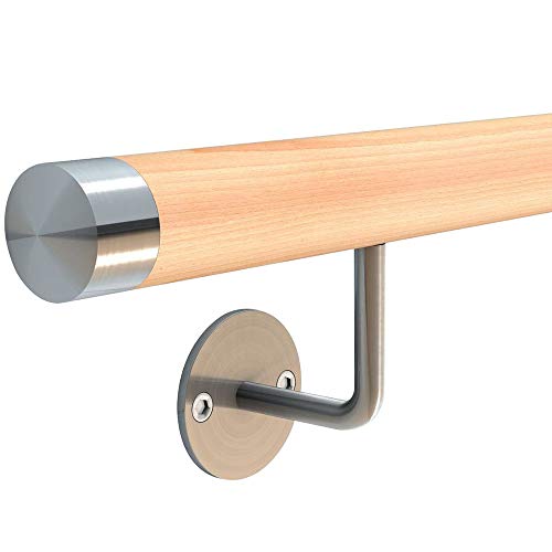 HUERO Handlauf | Buche, klar lackiert I Rundholz I Komplett-Set I Profiqualität I Eycatcher Ø 42 mm HUERO Handlauf | Buche, klar lackiert I Rundholz I Komplett-Set I Profiqualität I Eycatcher Ø 42 mm von HUERO