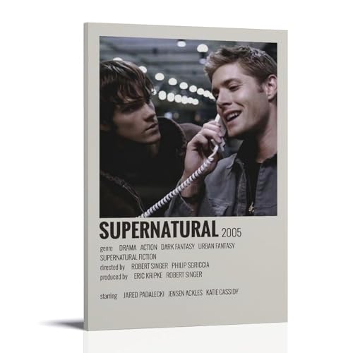 HUERWJRBJ Poster der TV-Serie "Supernatural", moderne Kunst, Gemälde, ästhetischer Leinwandbezug, Wandkunst, Poster, geeignet für jeden Ort, 30 x 45 cm, Rahmenstil HUERWJRBJ Poster der TV-Serie "Supernatural", moderne Kunst, Gemälde, ästhetischer Leinwandbezug, Wandkunst, Poster, geeignet für jeden Ort, 30 x 45 cm, Rahmenstil von HUERWJRBJ