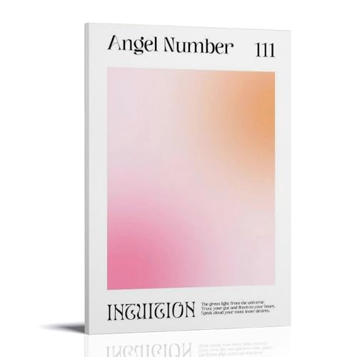 HUERWJRBJ Poster mit englischer Aufschrift "Angle Number 111", moderne Kunst, Gemälde, ästhetischer Leinwandbezug, Wandkunst, Poster, geeignet für jeden Ort, 40 x 60 cm, Rahmenstil HUERWJRBJ Poster mit englischer Aufschrift "Angle Number 111", moderne Kunst, Gemälde, ästhetischer Leinwandbezug, Wandkunst, Poster, geeignet für jeden Ort, 40 x 60 cm, Rahmenstil von HUERWJRBJ