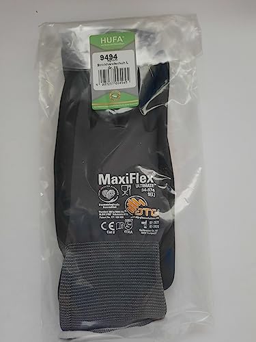 HUFA Fliesenleger Nylon Strick Handschuhe schwarz L von HUFA