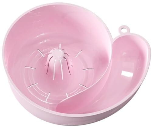Abtropfgestell In Schneckenform, Automatischer Abtropfkorb In Schneckenform, Rotierende Waschschüssel For Obst Und Gemüse Mit Sieb, Tragbarer Obstreiniger For Die Küche Zu Hause(Pink) von HUFENYU