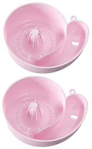 Abtropfgestell In Schneckenform, Automatischer Abtropfkorb In Schneckenform, Rotierende Waschschüssel For Obst Und Gemüse Mit Sieb, Tragbarer Obstreiniger For Die Küche Zu Hause(Pink*2) von HUFENYU