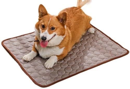 Kühlmatte for Hunde, Kühlmatte for Hunde, Kühlmatten for Haustiere, Waschbar, Tragbar, Kühlpad for Haustiere, for Den Außenbereich, for Hunde Und Katzen, Sorgt for Kühlung(Brown,XX-Large) von HUFENYU