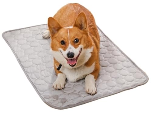 Kühlmatte for Hunde, Kühlmatte for Hunde, Kühlmatten for Haustiere, Waschbar, Tragbar, Kühlpad for Haustiere, for Den Außenbereich, for Hunde Und Katzen, Sorgt for Kühlung(Grey,XX-Large) von HUFENYU