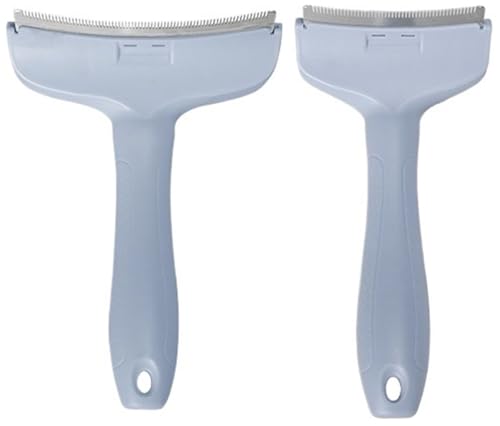 V-Zahn-Enthaarungskamm for Haustiere, Fellpflege for Hunde Und Katzen, Haarentfernungsbürste, Tierhaarentfernungswerkzeug, Tierhaarentfernungswerkzeug Mit Gebogener Form(Blue) von HUFENYU