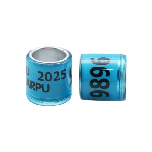 HUFFA 200 Pcs 2025 Aluminium Kunststoff Taube Fuß Ring Mit Anzahl Brief Vogel Bein Zeichen Ringe Fly Rennen Identifikation Tauben Tragen(AU-ARPU) von HUFFA