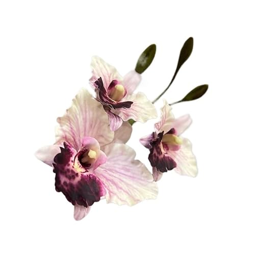 HUFFA Simulation Phalaenopsis Orchidee Künstliche Blume - Retro Ölgemälde Magnolie for Wohnkultur(pink) von HUFFA