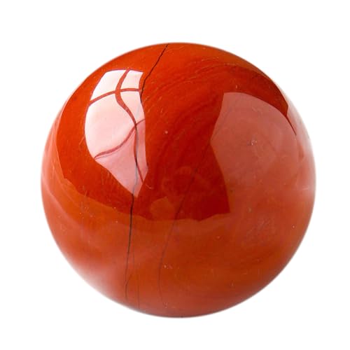 Natürlicher roter Jaspis-Massageball – polierte Steinkugel for Heimdekoration und Entspannung(Diameter 5-6cm) von HUFFA