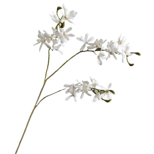 Simulation Einer Phönix-Schmetterlingsorchidee mit 3 Zweigen – Cymbidium-Blume for Vier Jahreszeiten als Dekoration for Zuhause, Hotel und Hochzeit(Weiß) von HUFFA