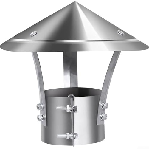 HUFIREHU Frischluftauslass Schornsteine Ablufthauben Schornsteinabdeckung Edelstahl Regenhaube Kaminabdeckung Schornsteinaufsatz Rauchrohr Abdeckkappe AußEnwand Frischluftauslass(80mm/3.1in) von HUFIREHU