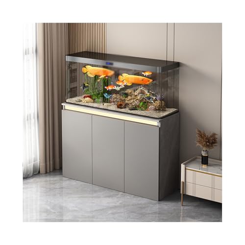 HUFIREHU Aquarium Unterschrank 2-StöCkiger Aquarium Tisch FischtankstäNder Mit Ablage Mdf SchildkröTentankstäNder Aquarienunterschrank Terrarium FüR HeimbüRo(100*45cm) von HUFIREHU