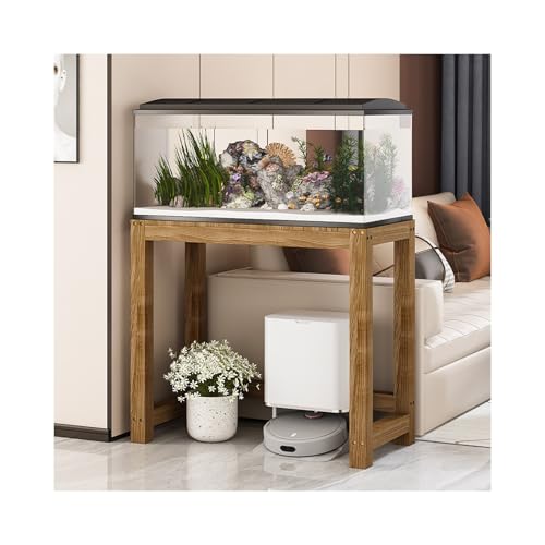 HUFIREHU AquariumstäNder Aquarium Unterschrank 2-StöCkiger Aquarium Tisch AquariumstäNder Mit FäCher Und Ablagen FüR SchildkröTenbecken, Reptilien-Terrarium(90*45*70cm) von HUFIREHU