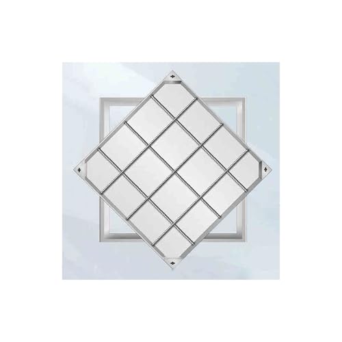 HUFIREHU Deckel Tank Schachtdeckel FüR Tank Verzinkt Schachtabdeckung Auspflasterbare Quadratische Kanaldeckel Edelstahl Versenkte Schachtdeckel Quadratischer Deckel FüR KläRgrube(70*70*50cm/27.5*27.5 von HUFIREHU