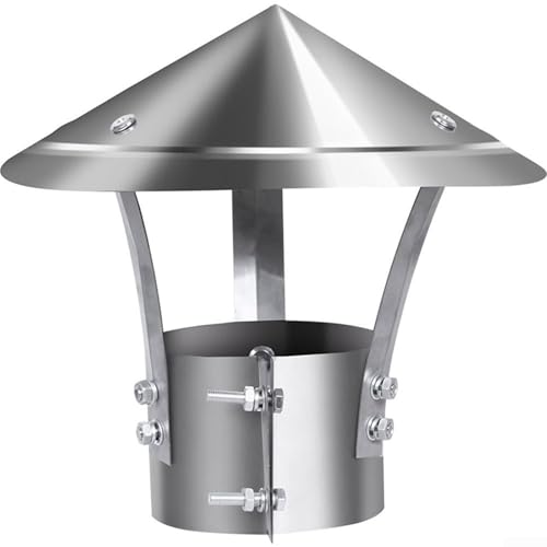 HUFIREHU Schornsteine Ablufthauben Schornsteinabdeckung Edelstahl Regenhaube Schornsteinaufsatz Stainles Stahl Schornstein Kappe Schornsteinabdeckung Mit Vogelschutz(160mm) von HUFIREHU