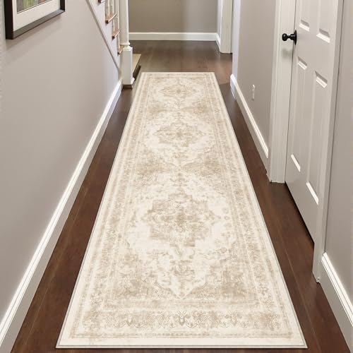 HUGEAR Vintage Beige Waschbarer Teppich 60x240cm LäUfer Flur rutschfest Weich Vorzimmer Tepich Kurzflor Schlafzimmer Retroteppiche KüChe Bedroom Brücken Hallway Carpet HUGEAR Vintage Beige Waschbarer Teppich 60x240cm LäUfer Flur rutschfest Weich Vorzimmer Tepich Kurzflor Schlafzimmer Retroteppiche KüChe Bedroom Brücken Hallway Carpet von HUGEAR