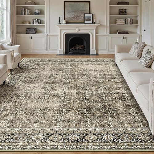Vintage Groß Teppich Wohnzimmer 300x400cm Braun Retro Rugs for Living Room Weich rutschfest Waschbarer Tepich Kurzflor Schlafzimmer Carpet Living Room Bedroom Esszimmer Teppiche Büro Vintage Groß Teppich Wohnzimmer 300x400cm Braun Retro Rugs for Living Room Weich rutschfest Waschbarer Tepich Kurzflor Schlafzimmer Carpet Living Room Bedroom Esszimmer Teppiche Büro von HUGEAR