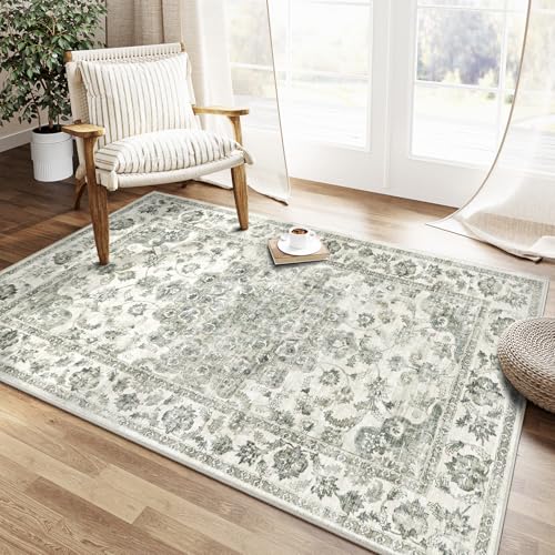 Vintage Grün Waschbarer Teppich Wohnzimmer 120x170cm Retro Rugs for Living Room Weich rutschfest Groß Tepich Kurzflor Schlafzimmer Carpet Living Room Bedroom Esszimmer Teppiche Büro Vintage Grün Waschbarer Teppich Wohnzimmer 120x170cm Retro Rugs for Living Room Weich rutschfest Groß Tepich Kurzflor Schlafzimmer Carpet Living Room Bedroom Esszimmer Teppiche Büro von HUGEAR