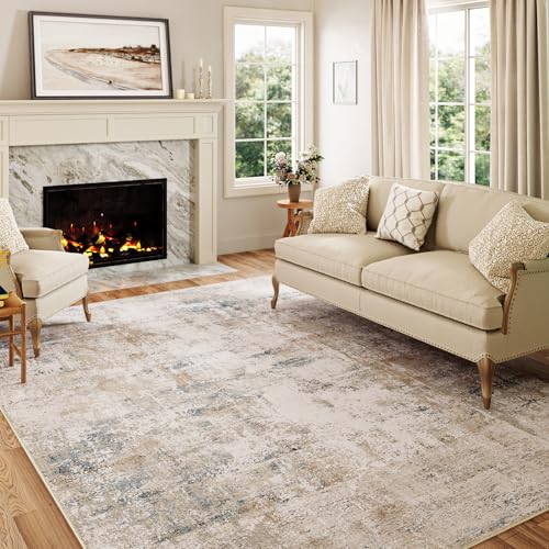 Waschbare Teppiche Gegend Teppich 150 x 210cm Beige Blau Modern Abstrakt Wohnzimmer Schlafzimmer Teppisch Groß rutschfest Kurzflor Weich Rugs for Living Room Carpet for Esszimmer Büro Waschbare Teppiche Gegend Teppich 150 x 210cm Beige Blau Modern Abstrakt Wohnzimmer Schlafzimmer Teppisch Groß rutschfest Kurzflor Weich Rugs for Living Room Carpet for Esszimmer Büro von HUGEAR
