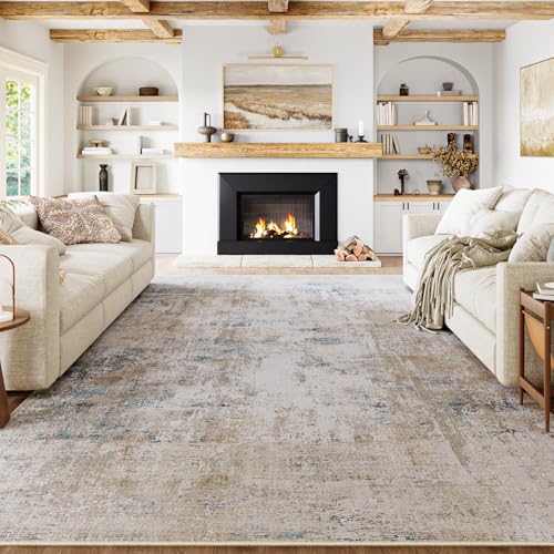 Waschbare Teppiche Gegend Teppich 180 x 270cm Beige Blau Modern Abstrakt Wohnzimmer Schlafzimmer Teppisch Groß rutschfest Kurzflor Weich Rugs for Living Room Carpet for Esszimmer Büro Waschbare Teppiche Gegend Teppich 180 x 270cm Beige Blau Modern Abstrakt Wohnzimmer Schlafzimmer Teppisch Groß rutschfest Kurzflor Weich Rugs for Living Room Carpet for Esszimmer Büro von HUGEAR